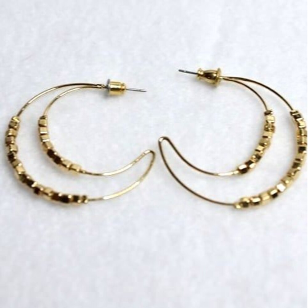 Monet Vintage Cresant Moon Gold Tone Post Y2K Preppy Earrings